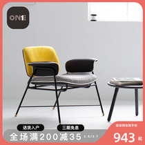 Single Nordic Terrace Bedroom Leisure Sofa Chair Simple Light Luxury Chair Designer Cafe in Red Chair