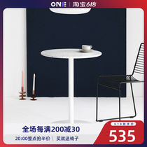Water Grinding Stone Table Modern Minima Nordic Small Household Type Balcony Casual Table Cafe Milk Tea Shop Negotiate Table Combinations