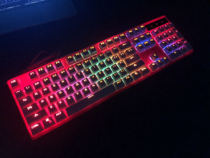 Yibo K753 plug black shaft 104 key Orange blue light mechanical keyboard new stock special food chicken