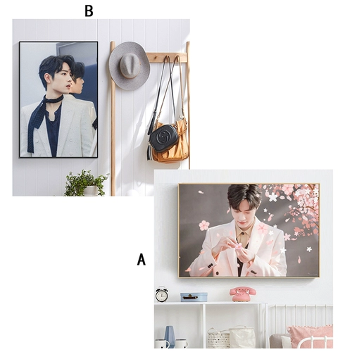 Знаменитость красивый персонаж Сяо Чжань алмазная живопись 2025 новая ручная работа материал «сделай сам» в черепичной рамке украшение для спальни картина