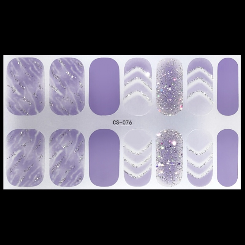 Nail Art Stickers 2022 New Trendy Popular 3D Waterproof Long-Lasting Nail Polish Film Patches Gel Nail Stickers