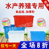 Turnover box plastic water tank fish culture turtle box household water storage tank aquaculture plastic square box foam tile bucket