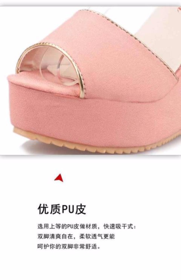 Mùa hè mới đẹp ngọt ngào dép cao gót giày nêm gợi cảm thoải mái làm đẹp vải dép nữ giày ba màu tùy chọn cửa hàng giày dép gần đây