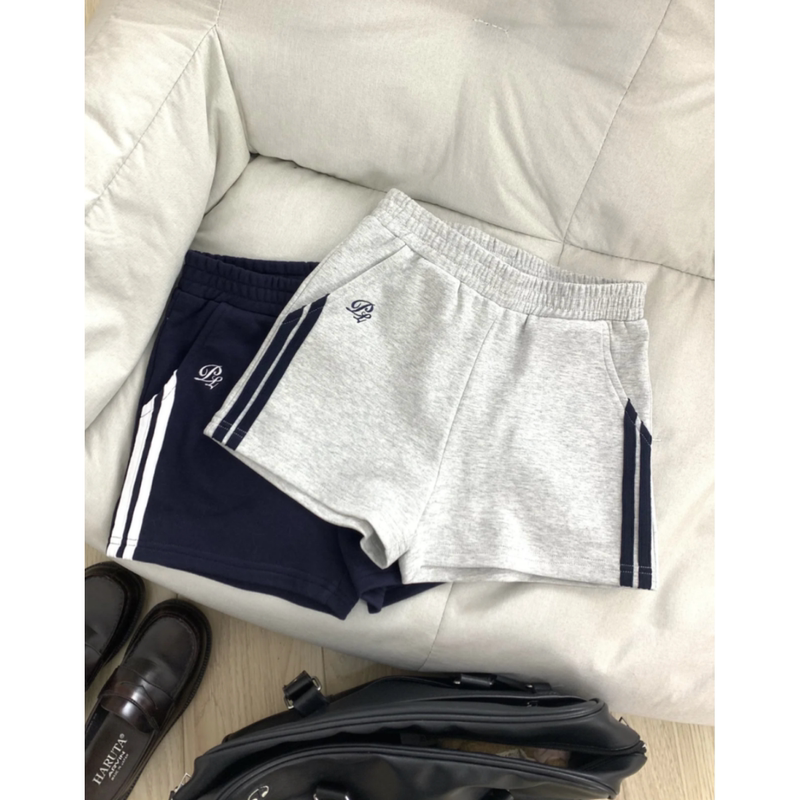 【Lingyin Gao】Original Japanese-Style College Casual Shorts for Women, Summer Breathable School Uniform-Like Sweatpants, Jk Uniform