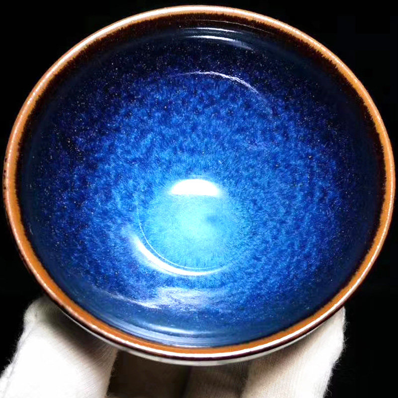 National-level master Sun Jianxing returned to the blue Jianjian cup teacup master cup Jianyang Jianyao iron tire set high-end tea set