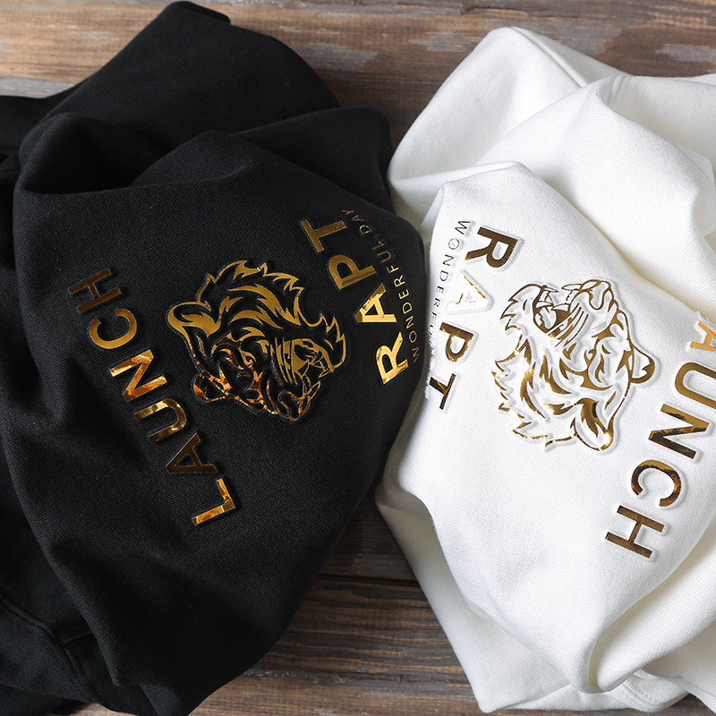 The Colitan Tiger head is such a bully ~ long sleeve T-shirt for men pure cotton thick solid loose pure color day system of clothing