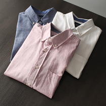 Linen Blend Comfort One Summer Export Japan Yu Orders Foreign Trade Mens Factory Cut Mark Tail Goods Short Sleeve Shirt Man