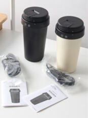 Умный чашка воды 好货！ 很细腻的食品级塑料外壳！外贸350ml容量不锈钢车载加热杯