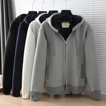 Glint Thickened Compound Cashmere Foreign Trade Mens Clothing Autumn Winter Fashion Casual Lianhood Warm Jacket Jacket