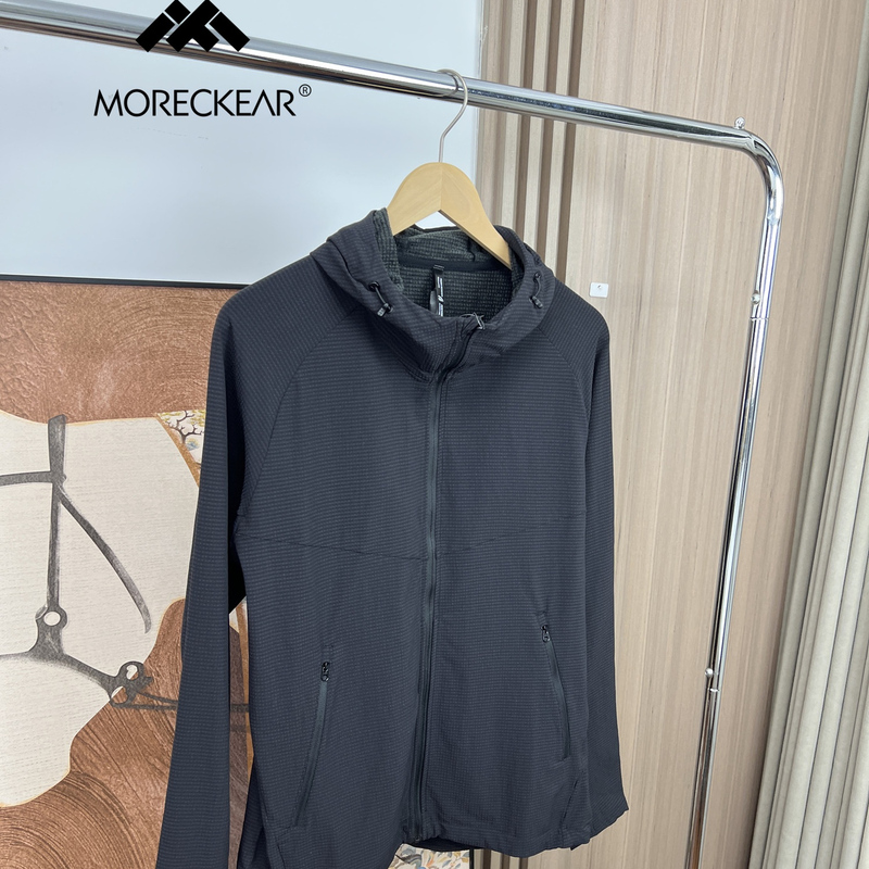 Outdoor Mountain Style! Waffle Windproof Breathable Softshell Fleece Jacket! Autumn Men's Export Hooded Jacket Outdoor Mountain Style! Waffle Windproof Breathable Softshell Fleece Jacket! Autumn Men's Export Hooded Jacket