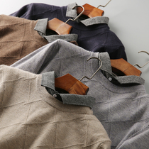 New gentleman shirt collar sweater exported to Japan Yu single cut standard foreign trade mens clothing factory tail goods knitwear jacket