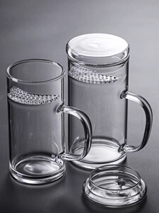 Glass Filter Strip Office Heat-Resistant Crescent Style Cup