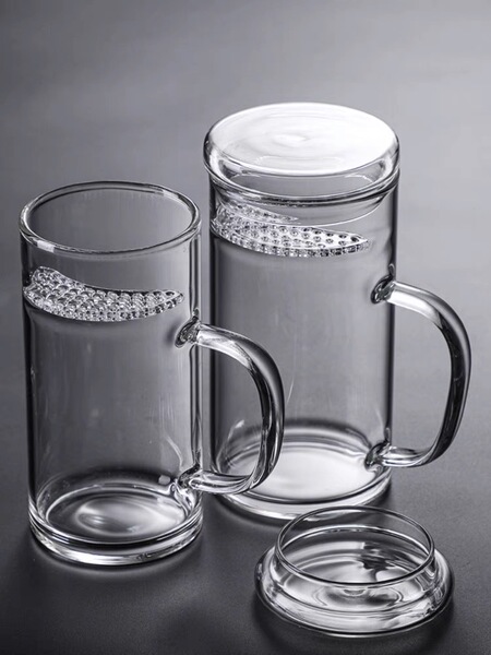 Glass Filter Strip Office Heat-Resistant Crescent Style Cup