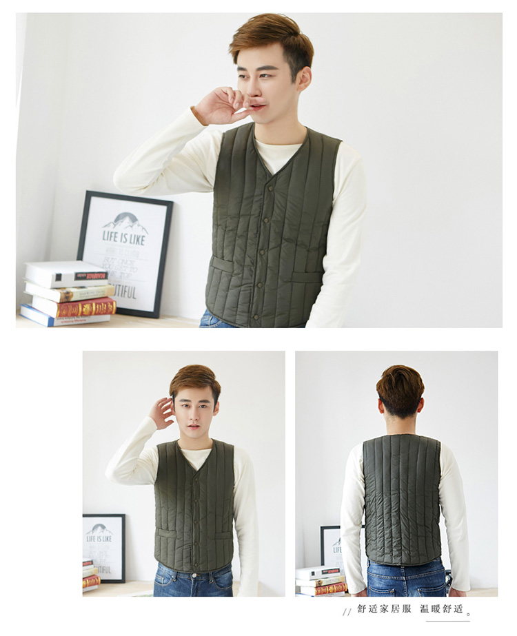 Mùa thu và mùa đông xuống áo vest cotton nam ngắn Vest mỏng vai thanh niên sinh viên cá nhân ấm áp vest bông áo khoác nam hàn quốc mùa đông