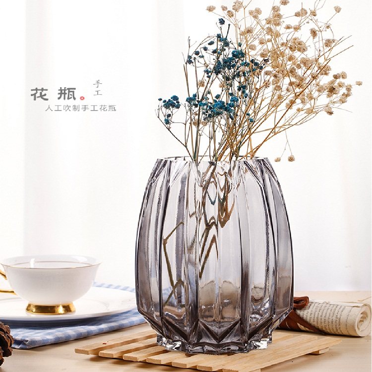 Cozyhome European-style creative origami glass vase flower arrangement dry flower starry hydroponic living room decoration flower device