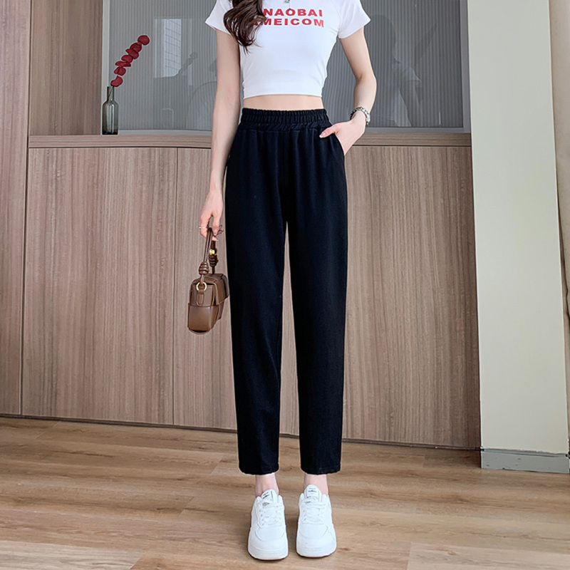 Harem Pants for Petite Women, Cropped Pants, Summer 2026 New Style, Elastic Waist, Loose Fit, Slimming, Drapey, Nine-Point Casual Pants Harem Pants for Petite Women, Cropped Pants, Summer 2026 New Style, Elastic Waist, Loose Fit, Slimming, Drapey, Nine-Point Casual Pants