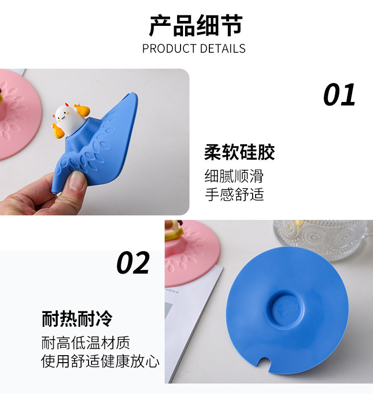 Универсальная большая крышка для стакана, пищевой силикон, 11-12см 