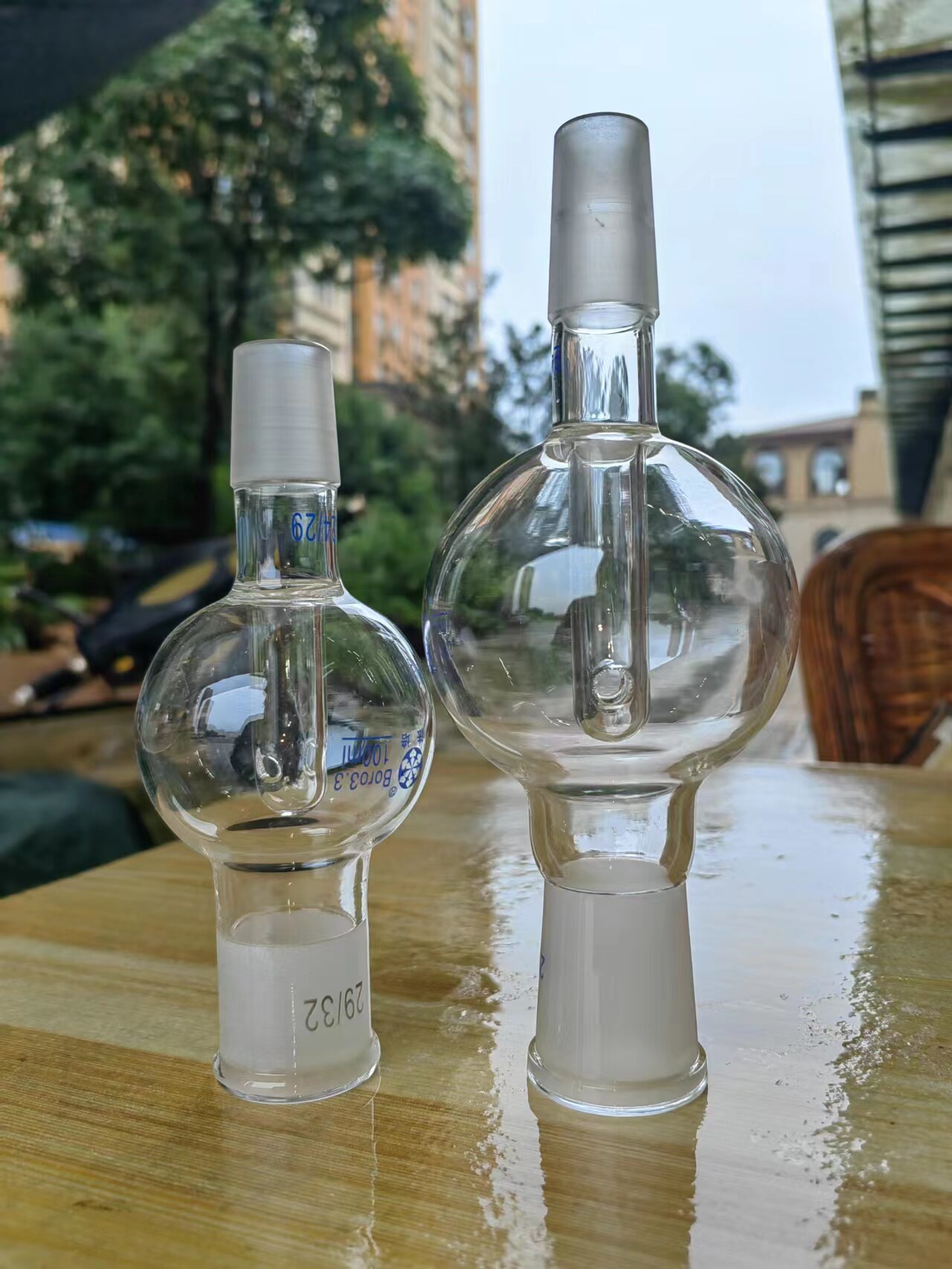 玻璃防溅球防爆球缓冲球100ml250ml500ml1000ml旋转蒸发仪防喷瓶