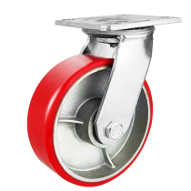 Directional iron iron 4-inch PU core 8-inch 5-inch polyurethane caster brake wear-resistant heavy-duty wheel universal wheel core trolley 6 inches