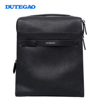 Mens backpack leather backpack Mens business casual first layer cowhide simple computer backpack Korean travel bag