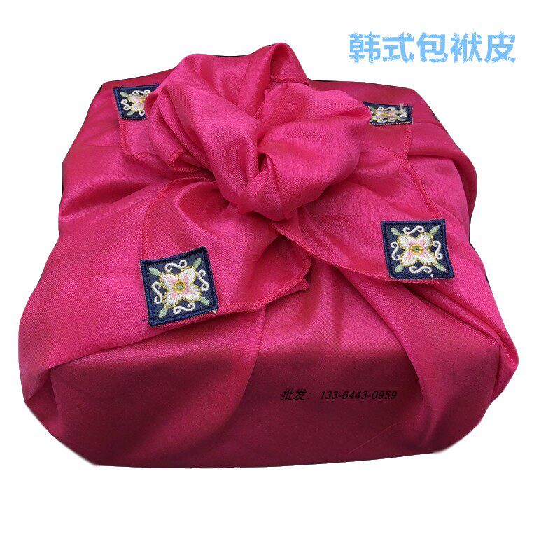 North Korean traditional single-sided folk wedding celebration items Wedding Burden Leather Han Style Wedding woman accompanied by wedding package cloth 