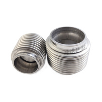 Exhaust pipe soft connection 304 stainless steel bellows metal expansion joint with lined diversion hose to reduce resonance
