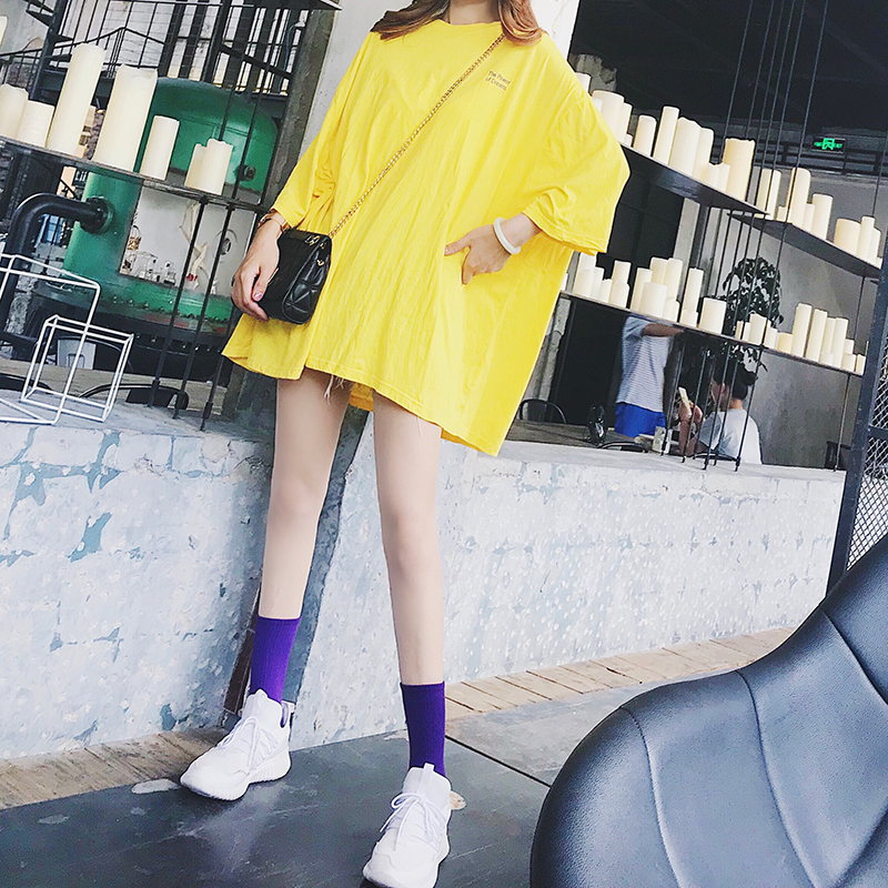Tide thương hiệu vớ nữ ins tím vớ Học viện Hàn Quốc gió bơm bông thời trang nữ hoang dã vớ tất dài đến đầu gối