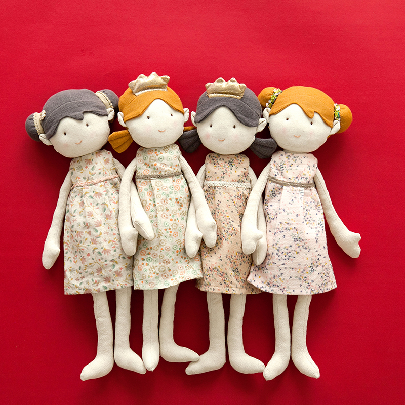 Out of Europe Flax Art Nature Series Cute Princess Dolls Hua Defoto Dressed as Home Wine Companion Props Gifts