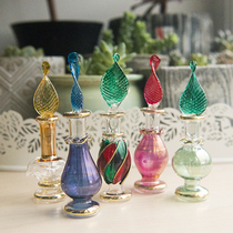 Egyptian folk craft hand-blown home decoration fragrance bottle J (small 8-10cm high