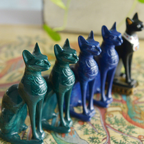 Egypt stone cat god (height 12cm) the ancient Egyptian patron god Best bless and guard the door