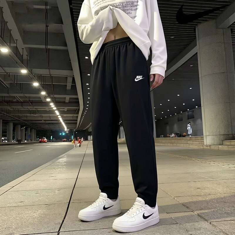 Nike Genuine Black Sports Pants Pure Cotton Thin Long Pants 2026 New Men's Slim Fit Jogger Pants Nike Genuine Black Sports Pants Pure Cotton Thin Long Pants 2026 New Men's Slim Fit Jogger Pants