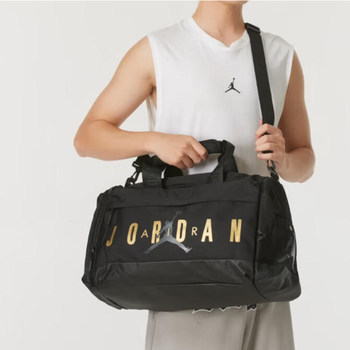 Nike luggage bag jordan black gold large capacity casual bag shoulder bag crossbody bag handbag sports bag tote bag
