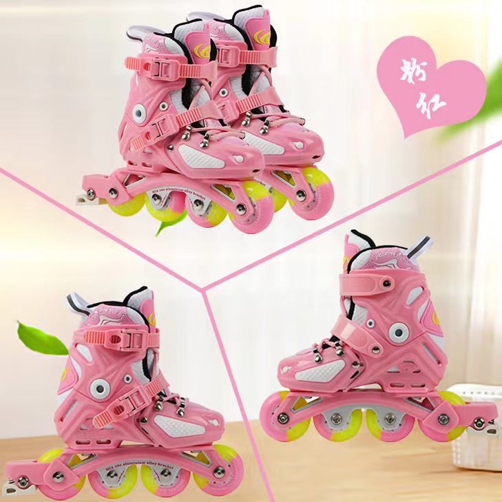 100 million Canadage double-pride child flat flower wheel sliding shoes-Taobao