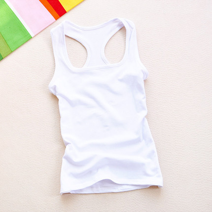 Special Offer! Spring and Summer New Thin Short Korean Style Slim Women's Pure Cotton Candy Color Sports Racer Vest Bottoming Shirt Special Offer! Spring and Summer New Thin Short Korean Style Slim Women's Pure Cotton Candy Color Sports Racer Vest Bottoming Shirt