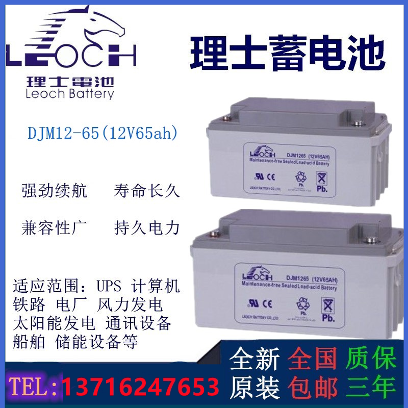 New LEOCH Leoch battery 12V65AH DJM1265S lead-acid maintenance-free UPS power supply DC screen