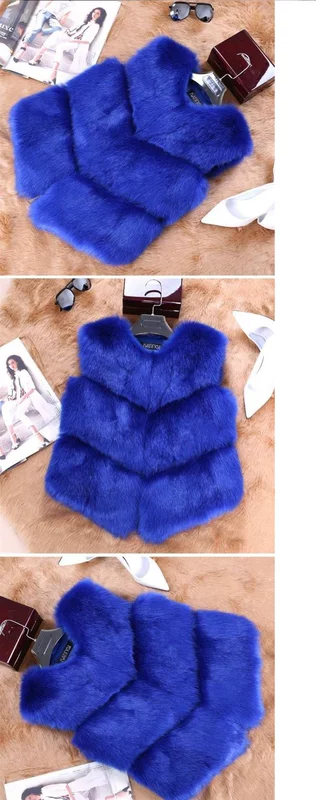 2017 phiên bản Hàn Quốc mới của áo khoác lông thú giả lông ngắn vest nữ thỏ lông vest vest vai cỡ lớn quần áo phụ nữ đặc biệt