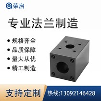 Carbon steel hydraulic FV tee square flange ISO6164 tee distribution block high pressure welded square flange