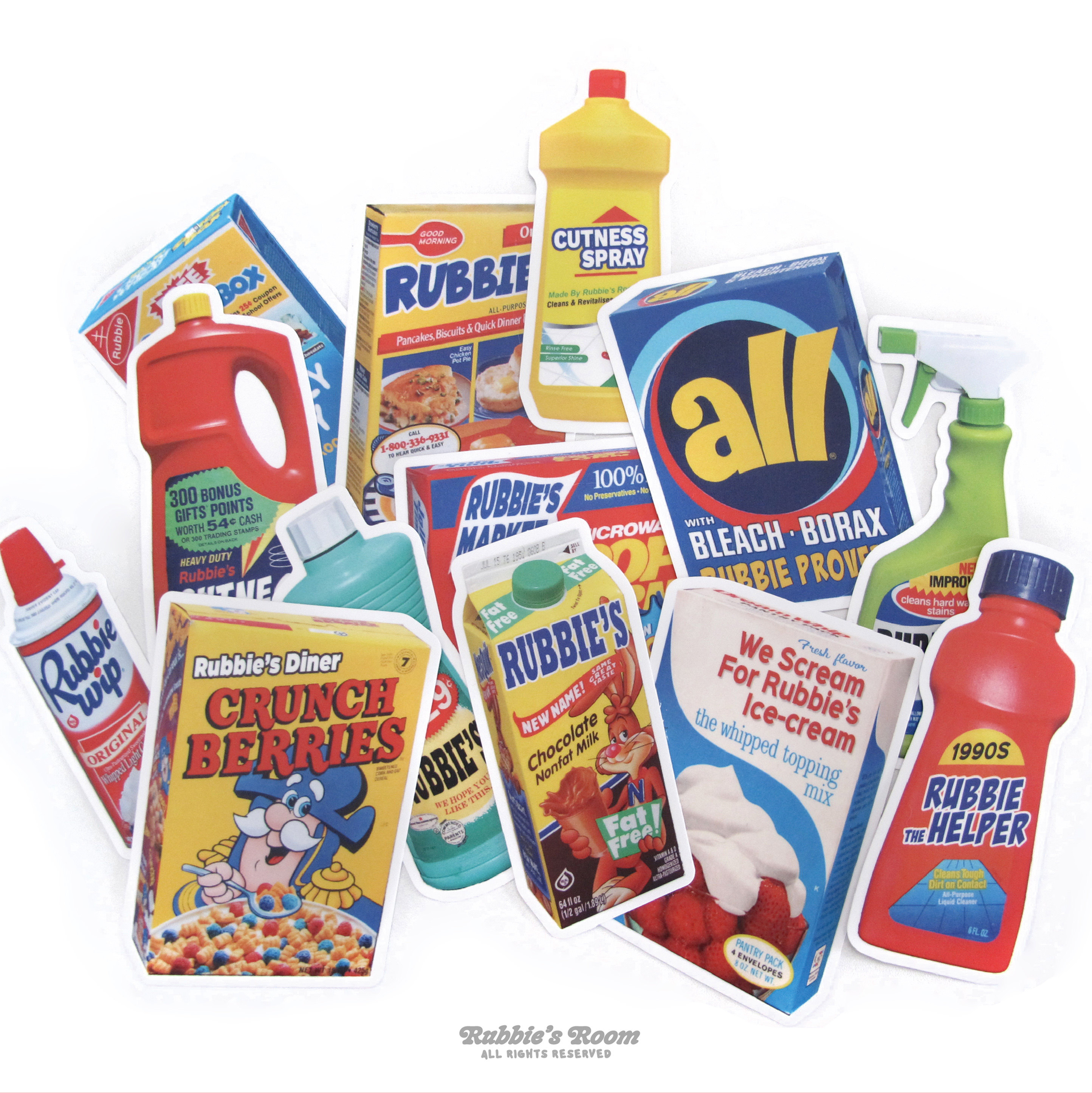 rubbie Exclusive Homemade Stickers American Retro Phone Protection Shell Guitar Skateboard Handbill Waterproof Decoration Sticker