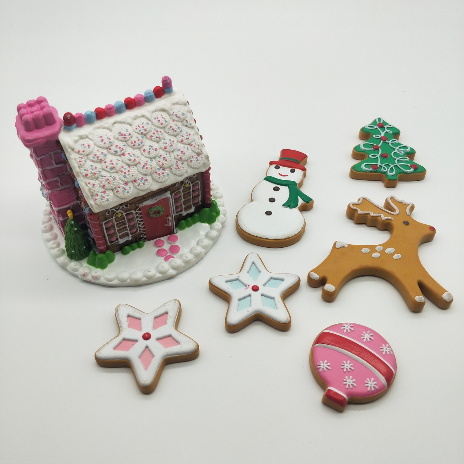 Bulk American girl accessories Christmas cartoon cabin snowman fawn pine tree Christmas gift ornaments