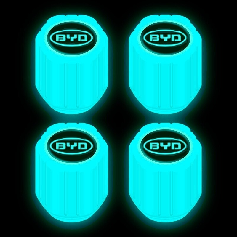 Byd Luminous Valve Caps Song Plus Yuan Plus Qin Pro Han Ev Tang Dmi Modified Car Valve Cap Cover Byd Luminous Valve Caps Song Plus Yuan Plus Qin Pro Han Ev Tang Dmi Modified Car Valve Cap Cover