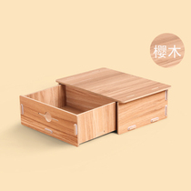 F006 wooden small drawer computer monitor booster rack Display pad high shelf office supplies storage