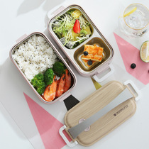 Double-layer lunch box stainless steel lunch box Nordic style single-layer portable lunch box factory direct student grid lunch box