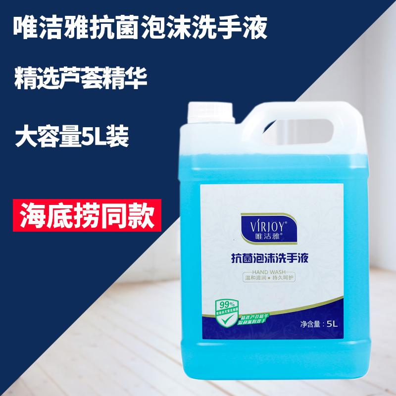 Weijieya Antibacterial Foaming Hand Sanitizer 5L Disinfectant and Mild Skin Cleanser for Property Cleaning Large Refill Pack