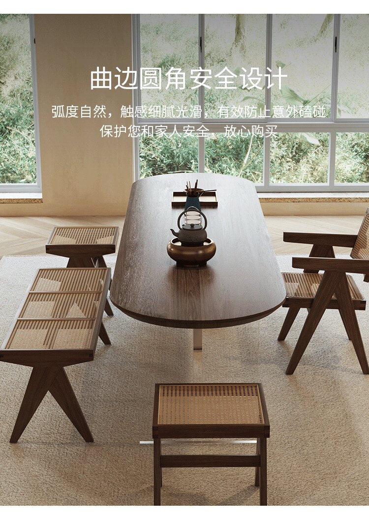 侘寂风实木茶桌轻奢家用客厅功夫茶台办公室茶店大板泡茶桌椅组合-阿里巴巴