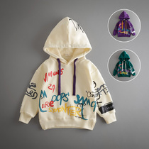 Childrens Clothing Autumn Clothing New Tide Childrens Clothes CUHK Boy Boy Han Version Casual Letter Sets of Hood Clothing