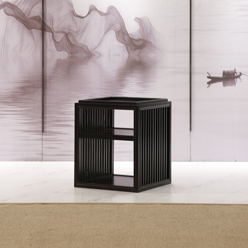 Modern new Chinese style solid wood sofa side table simple living room solid wood coffee table small square table modern light luxury corner table