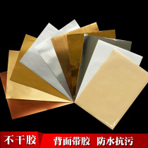 A4A3 dumb face gold and silver bright face brushed lettering paper handmade bobball stickers decoration stickers advertising stickers