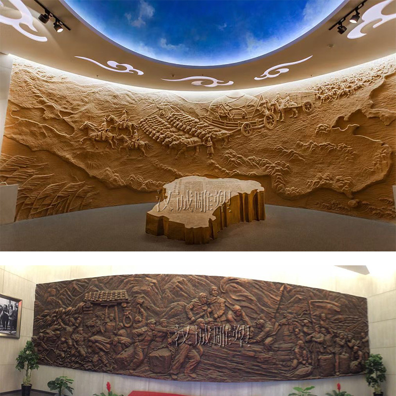 Creative campus culture copper relief sand museum copper plate painting forged copper print of martyrs memorial background wall