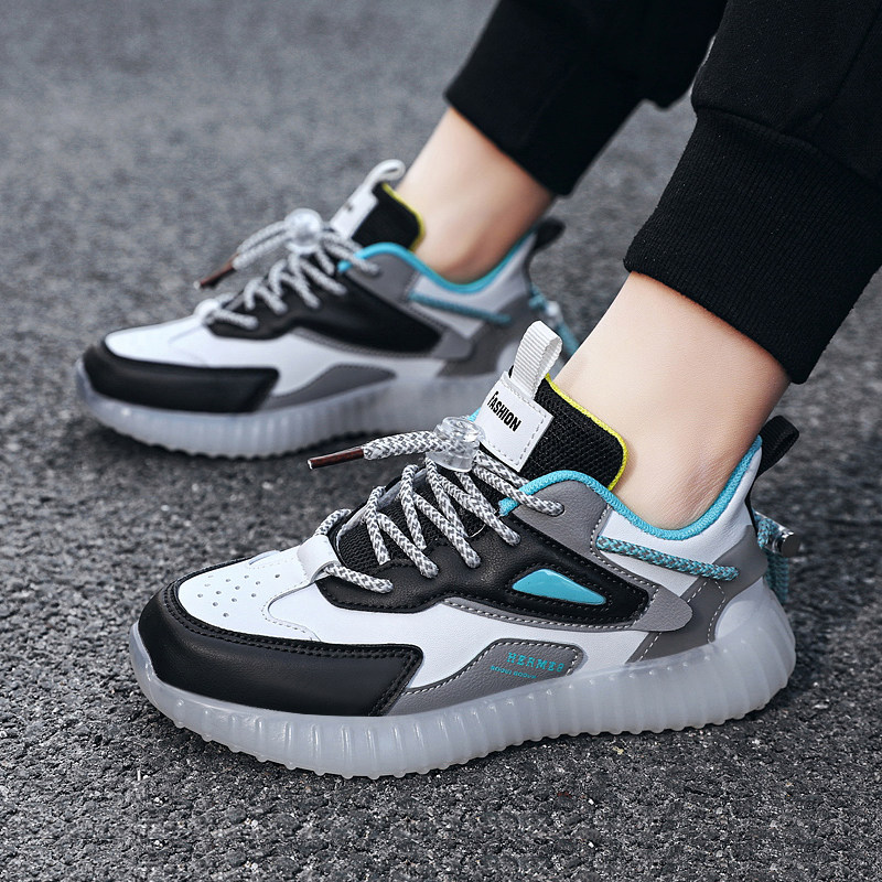 Boys sports shoes autumn and winter waterproof 2022 new students middle-aged children's old shoes men's ins tide casual shoes