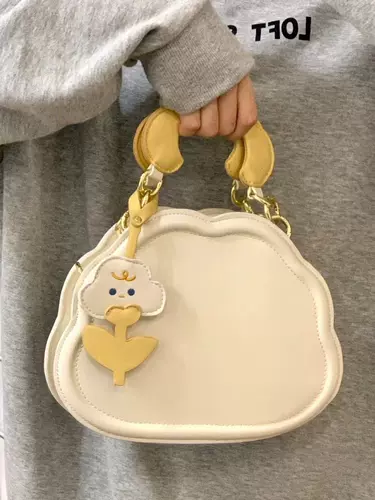 Кремовая сумка через плечо, летняя универсальная сумка на одно плечо, коллекция 2023